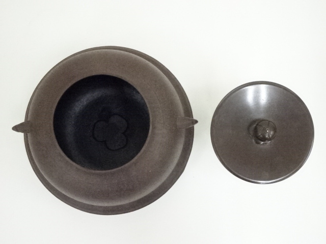  釜師　人間国宝　高橋敬典造　唐銅朝鮮風炉　真形釜添（共箱）